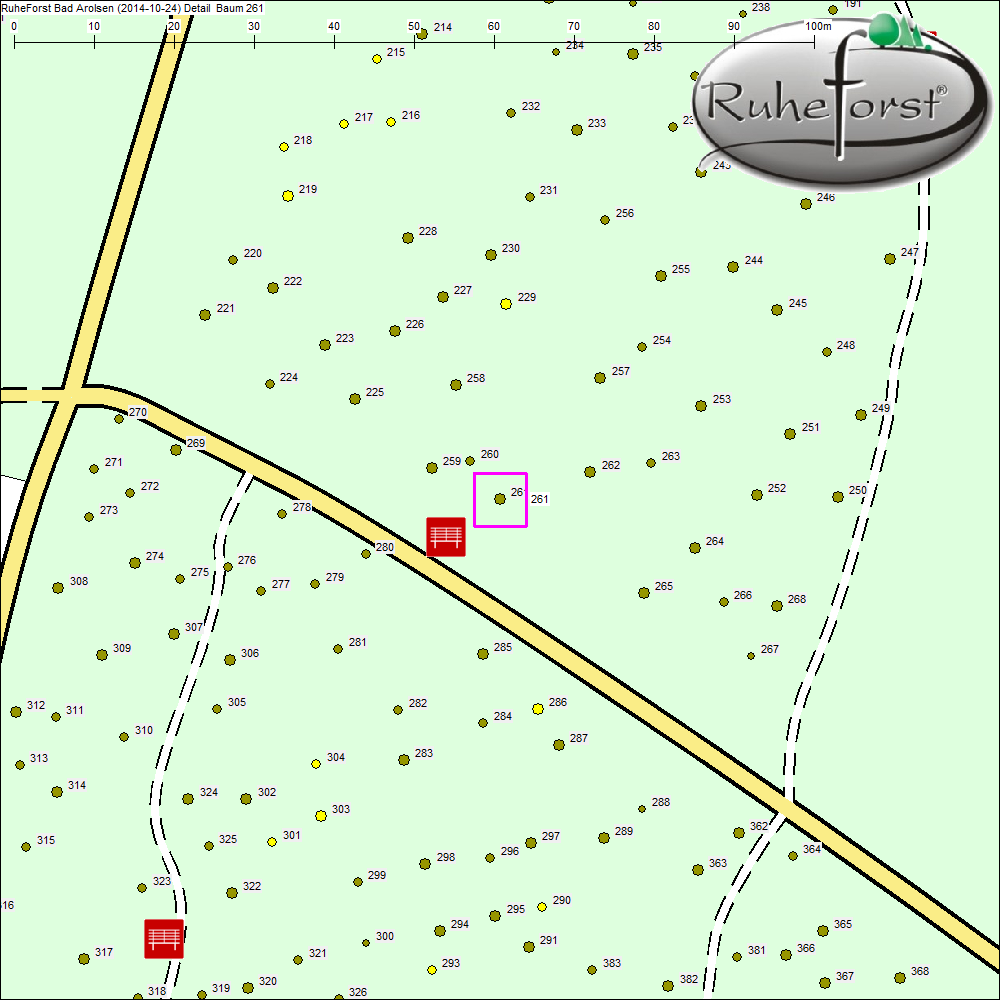 Detailkarte zu Baum 261