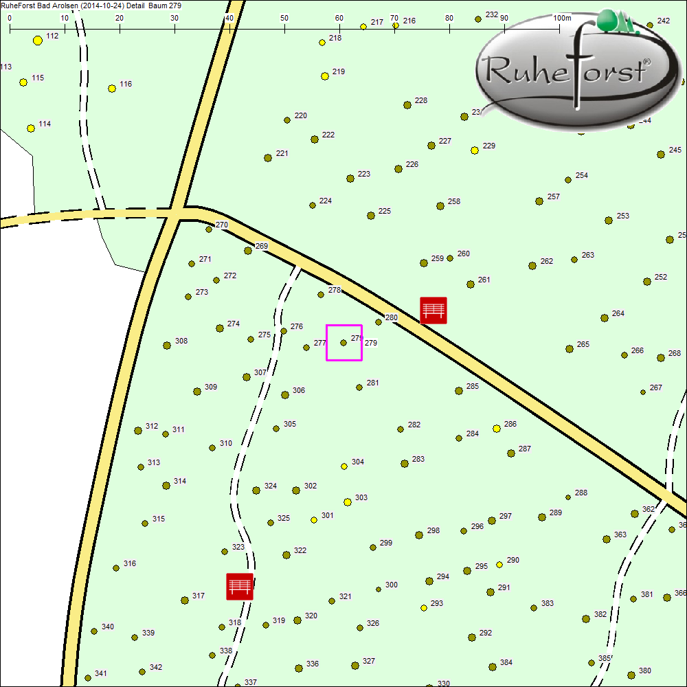 Detailkarte zu Baum 279