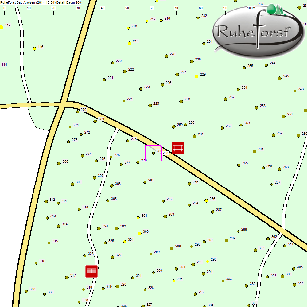 Detailkarte zu Baum 280
