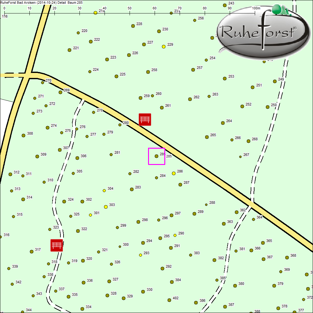 Detailkarte zu Baum 285