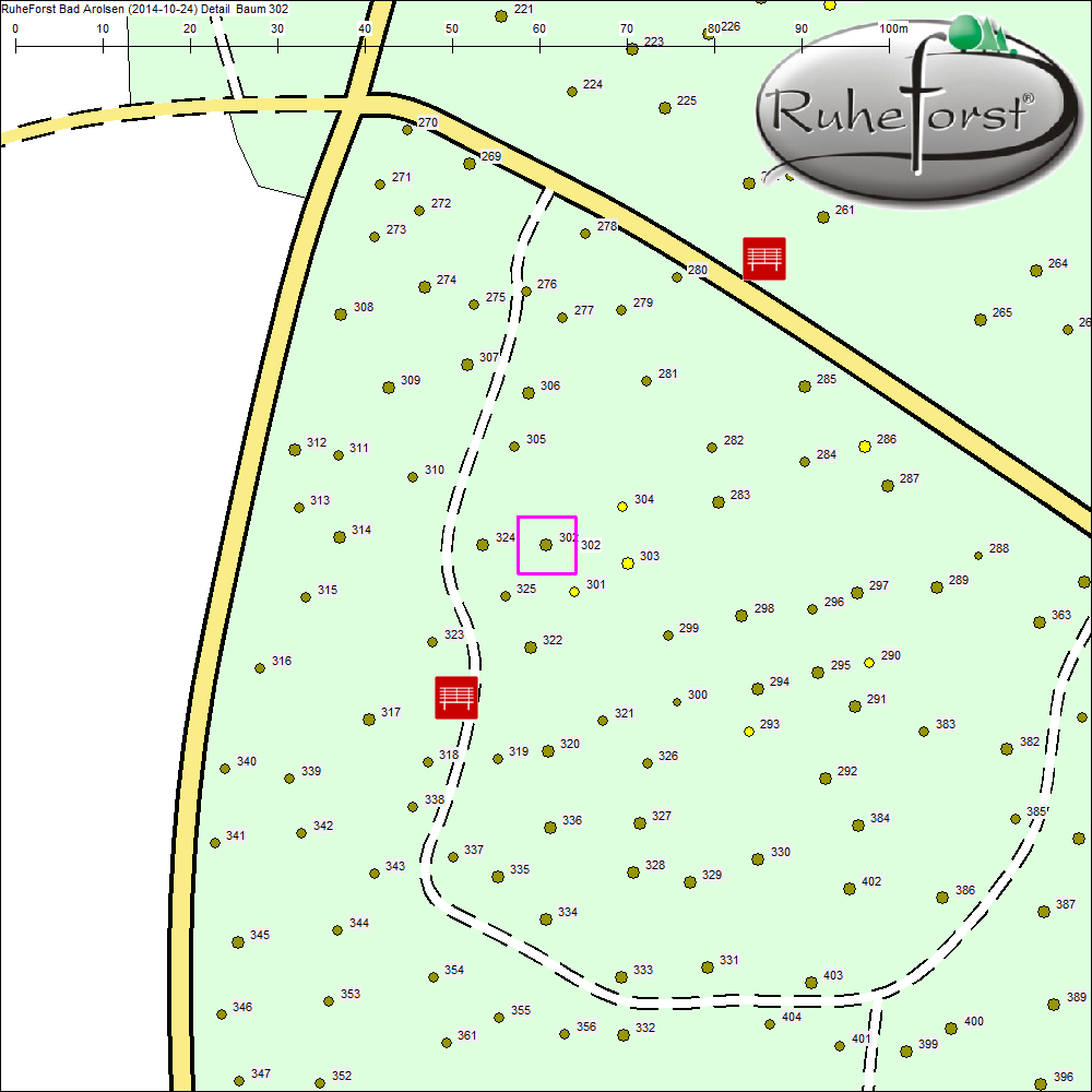 Detailkarte zu Baum 302
