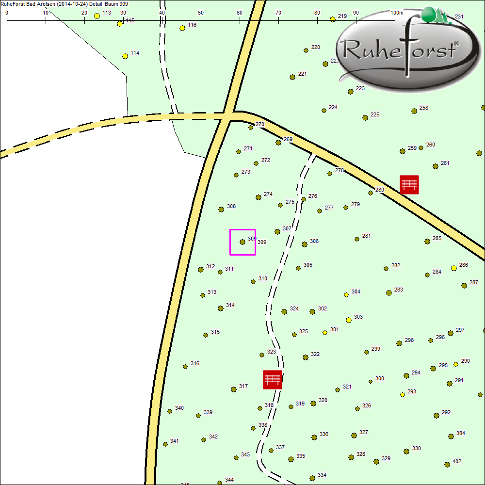 Detailkarte zu Baum 309