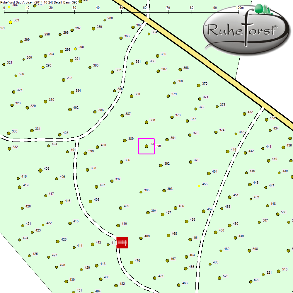 Detailkarte zu Baum 390